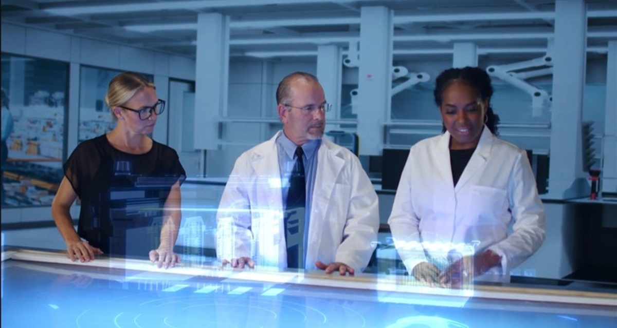 Three engineers working on innovation for lead battery recycling and the circular lifecycle of lead batteries.