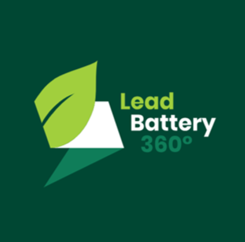 LeadBattery360 logo on green background.