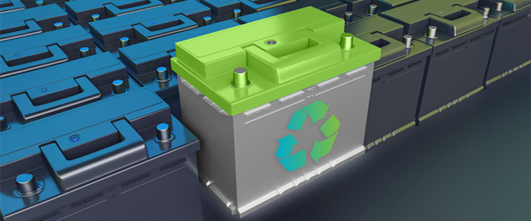Sustainable and 100% recyclable lead auto battery.