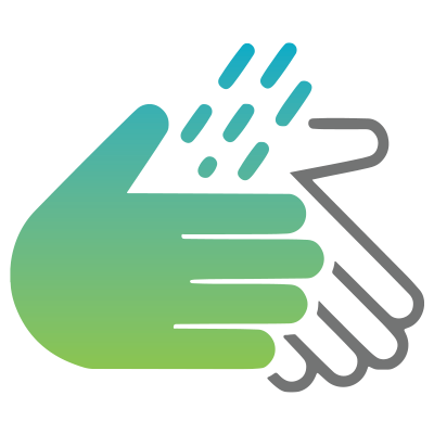 Employee health and safety hygiene icon.