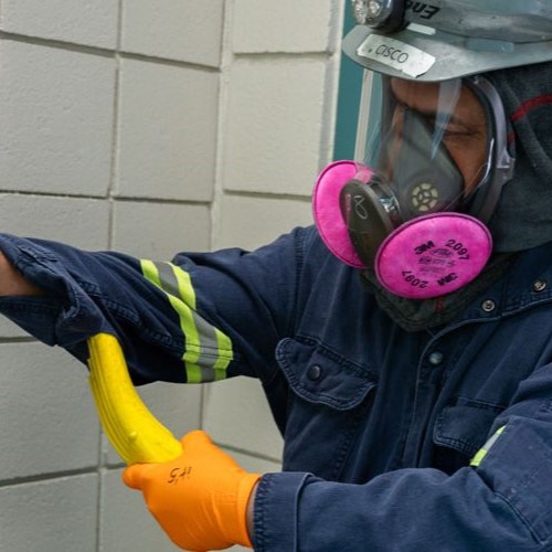 Lead battery employee safety example.