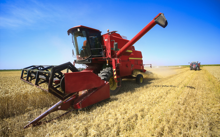 Agriculture equipment powered by lead batteries.