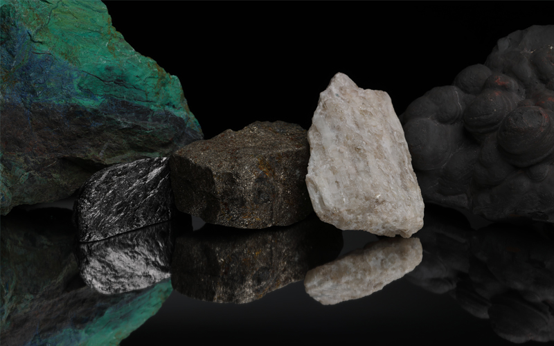 Raw critical minerals, such as lead.