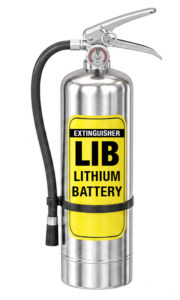 Lithium battery fire extinguisher.